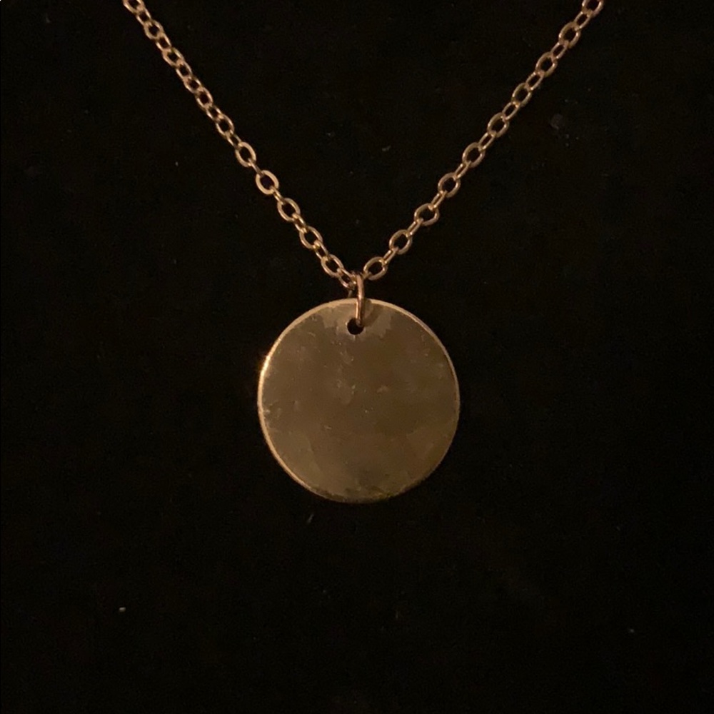 Round blank minimalist necklace NWOT